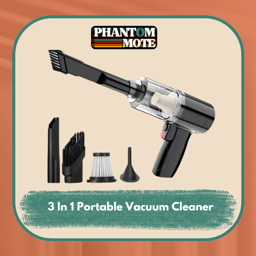 3 In 1 Portable Vacuum Cleaner Wireless Hand-held Cleaning For Car Home (As 228)