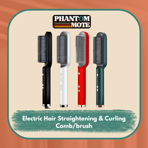 Electric Hair Straightening & Curling Comb/brush ( Random Color )