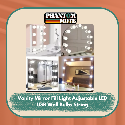 Vanity Mirror Fill Light Adjustable 3 Colors Led Usb Wall Bulbs String