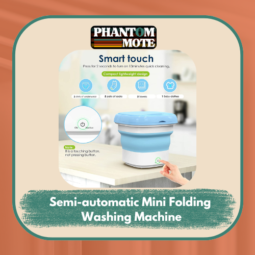 Semi-automatic Mini Folding Washing Machine With Dryer