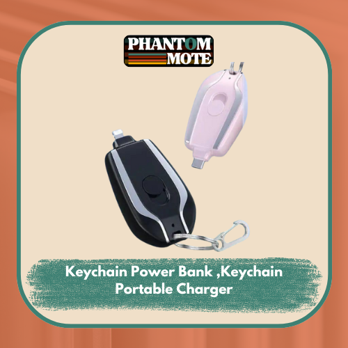 Keychain Portable Charger, Mini Power Emergency Pod (random Color)