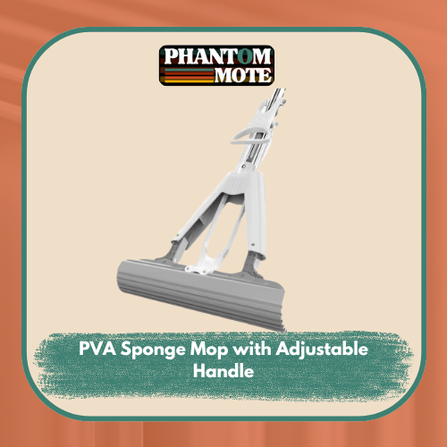 PVA Sponge Mop with Adjustable Handle Super Absorbent Sponge Roller Mop