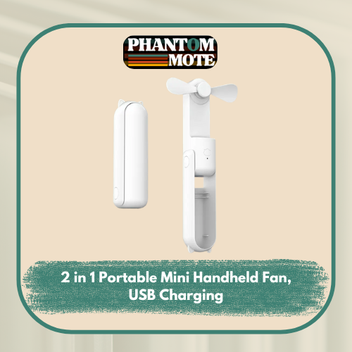 2 in 1 Mini Handheld Fan & Power Bank For Summer