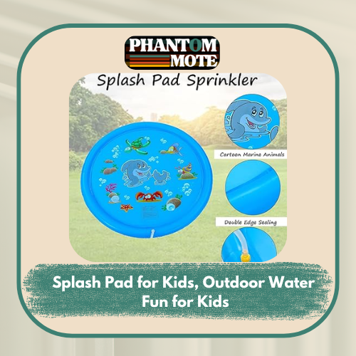 Splash Pad for Kids, Outdoor Water Fun for Kids  Inflatable Splash Pad Water Play Mat with Sprinklers