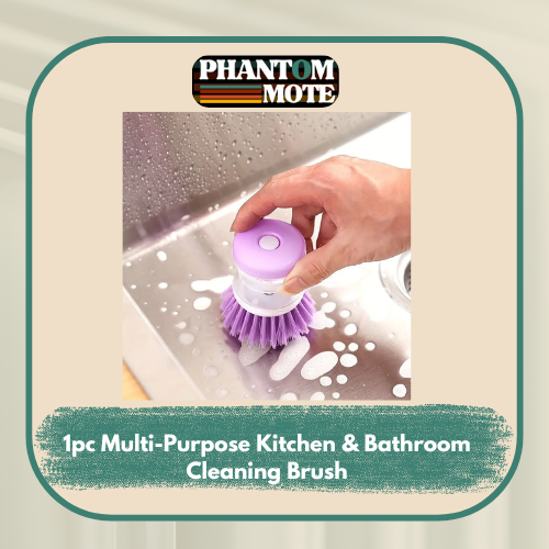 Multi-Purpose Manual Dish Brush - Press-Action Cleaning Brush