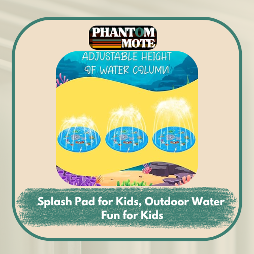 Splash Pad for Kids, Outdoor Water Fun for Kids  Inflatable Splash Pad Water Play Mat with Sprinklers