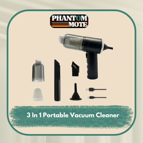 3 In 1 Portable Vacuum Cleaner Wireless Hand-held Cleaning For Car Home (As 228)