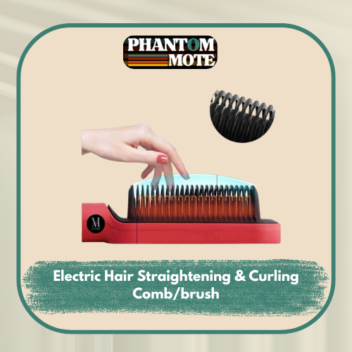 Electric Hair Straightening & Curling Comb/brush ( Random Color )