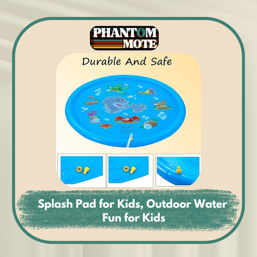 Splash Pad for Kids, Outdoor Water Fun for Kids  Inflatable Splash Pad Water Play Mat with Sprinklers