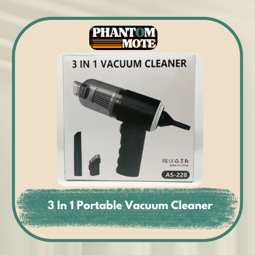 3 In 1 Portable Vacuum Cleaner Wireless Hand-held Cleaning For Car Home (As 228)