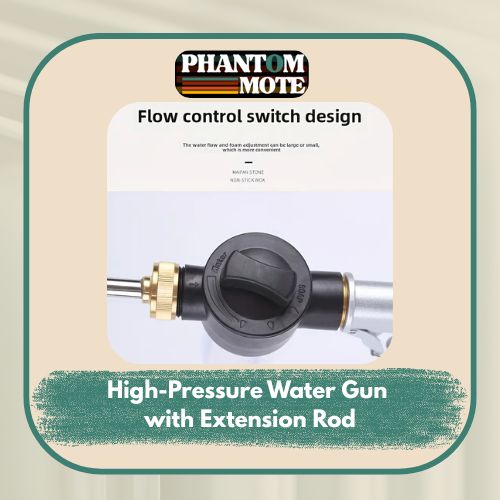 1pc, All-Metal High-Pressure Copper Car Wash Water Gun with Extended Rod And Foam Sprayer for Home Use with Foam Pot Ideal for Car Cleaning And Garden Watering Applications